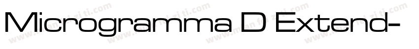 Microgramma D Extend字体转换